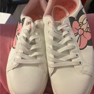 Disney White and Pink Floral Sneakers